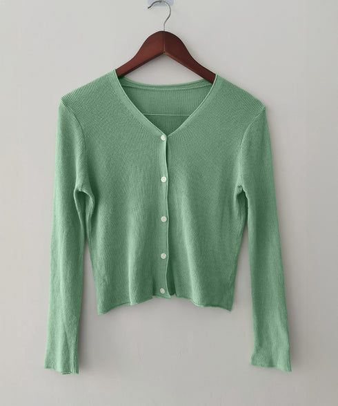 ニットカーディガンVネックニットトップス レディース 通学通勤 カーディガン 無地 サマーニット 前開き きれいめ羽織り 大人可愛い 夏服 冷房 紫外線対策 上着 85YN-900595